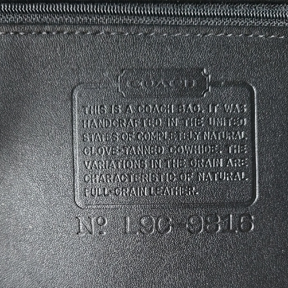 Vintage Coach Slim Duffle Black 9816 - Picture 7 of 10